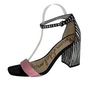 Sam Edelman Daniella Zebra Print Block Heel Sandals